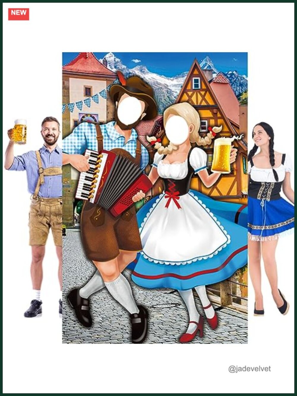 Oktoberfest Photo Door Banner Polyester Party Decor 6x4 ft